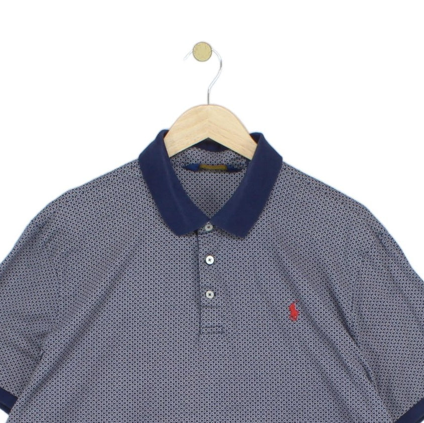 Mens Patterned Polo Shirt Short Sleeve