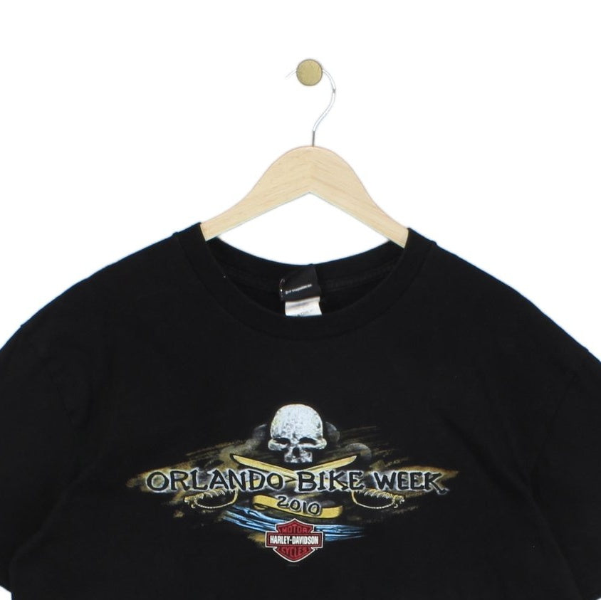 Mens T-Shirt  Biker Graphic Skull