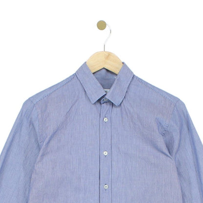 Mens Striped Shirt Long Sleeve Cotton