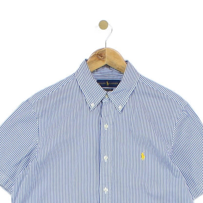 Mens Striped Shirt Short Sleeve Button Up Classic Fit