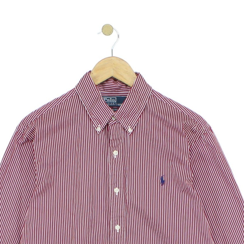 Mens Striped Shirt Slim Fit Button Down