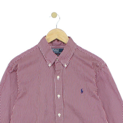 Mens Striped Shirt Slim Fit Button Down