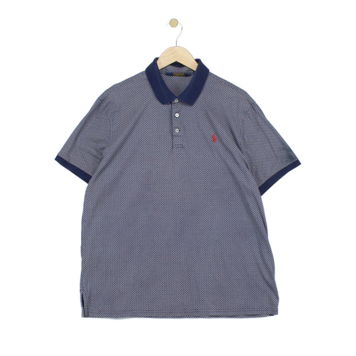 Mens Patterned Polo Shirt Short Sleeve
