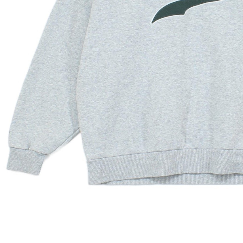 Womens Oversized Sweatshirt Spell Out Logo Roll Neck