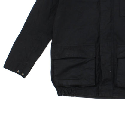 Boys Waxed Jacket Hooded Full Zip Motorcycle Cotton