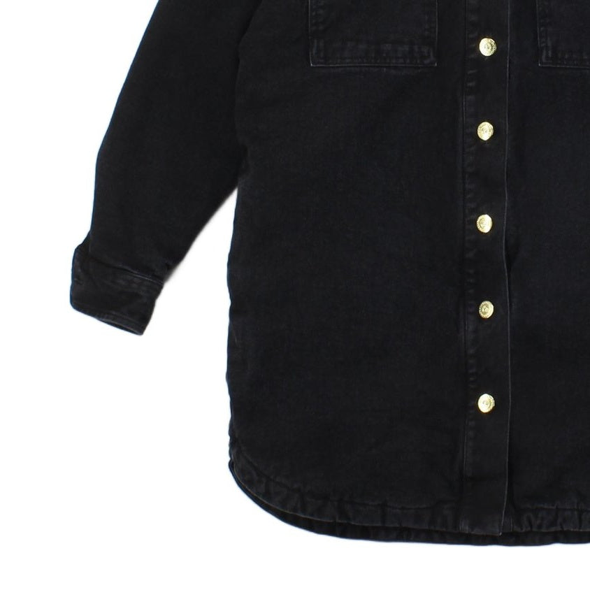 Womens Sherpa Denim Jacket Outerwear Long