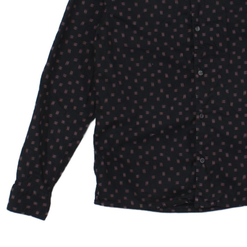 Mens Patterned Shirt Button Up Long Sleeve