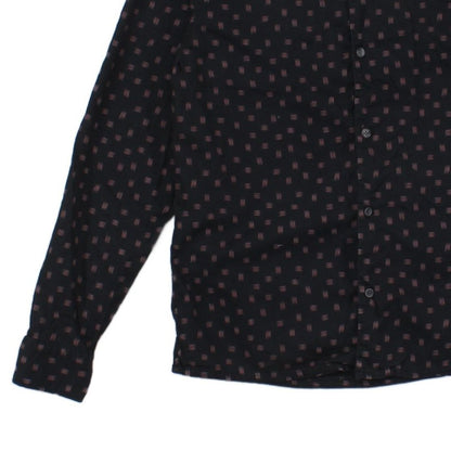 Mens Patterned Shirt Button Up Long Sleeve