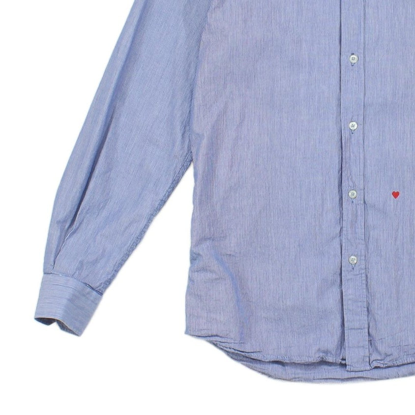 Mens Striped Shirt Long Sleeve Cotton