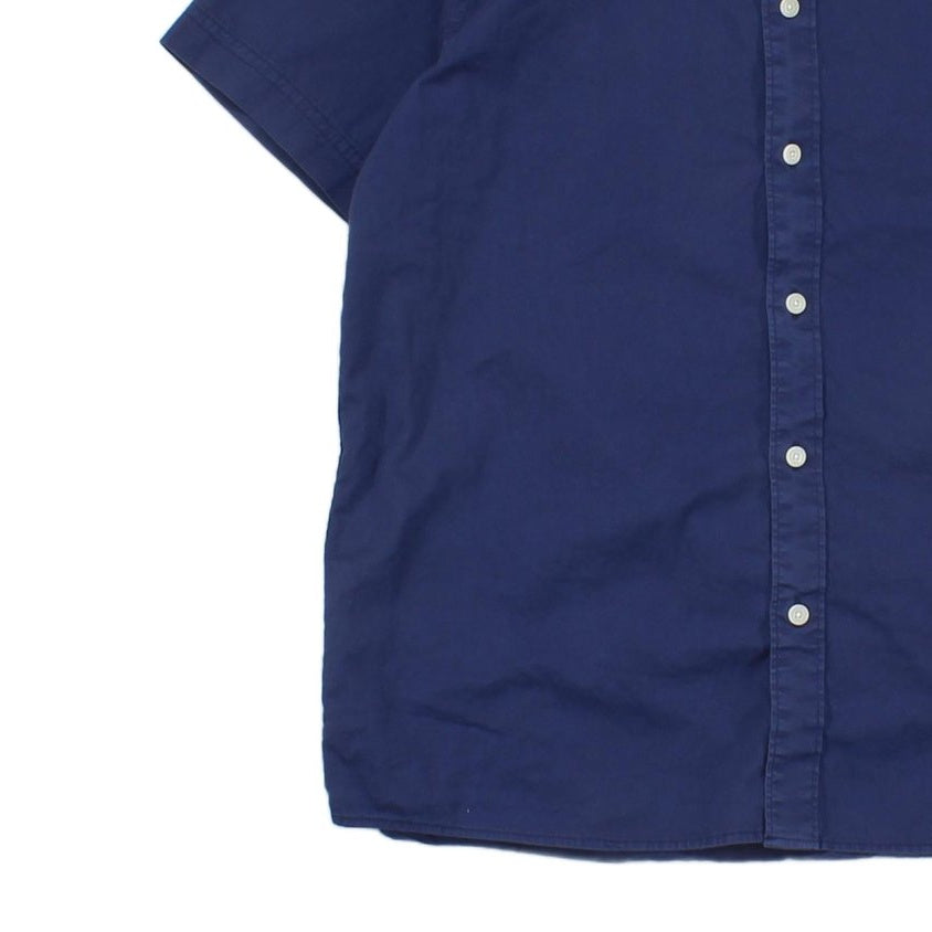 Mens Shirt Short Sleeve Button Up Logo