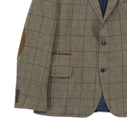 Mens Tweed Blazer Check Wool