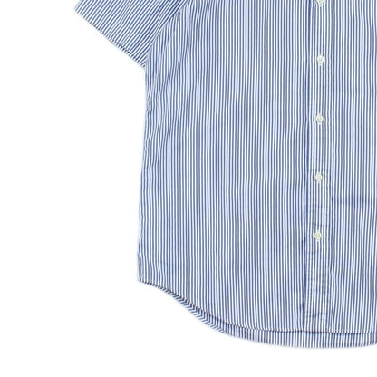 Mens Striped Shirt Short Sleeve Button Up Classic Fit
