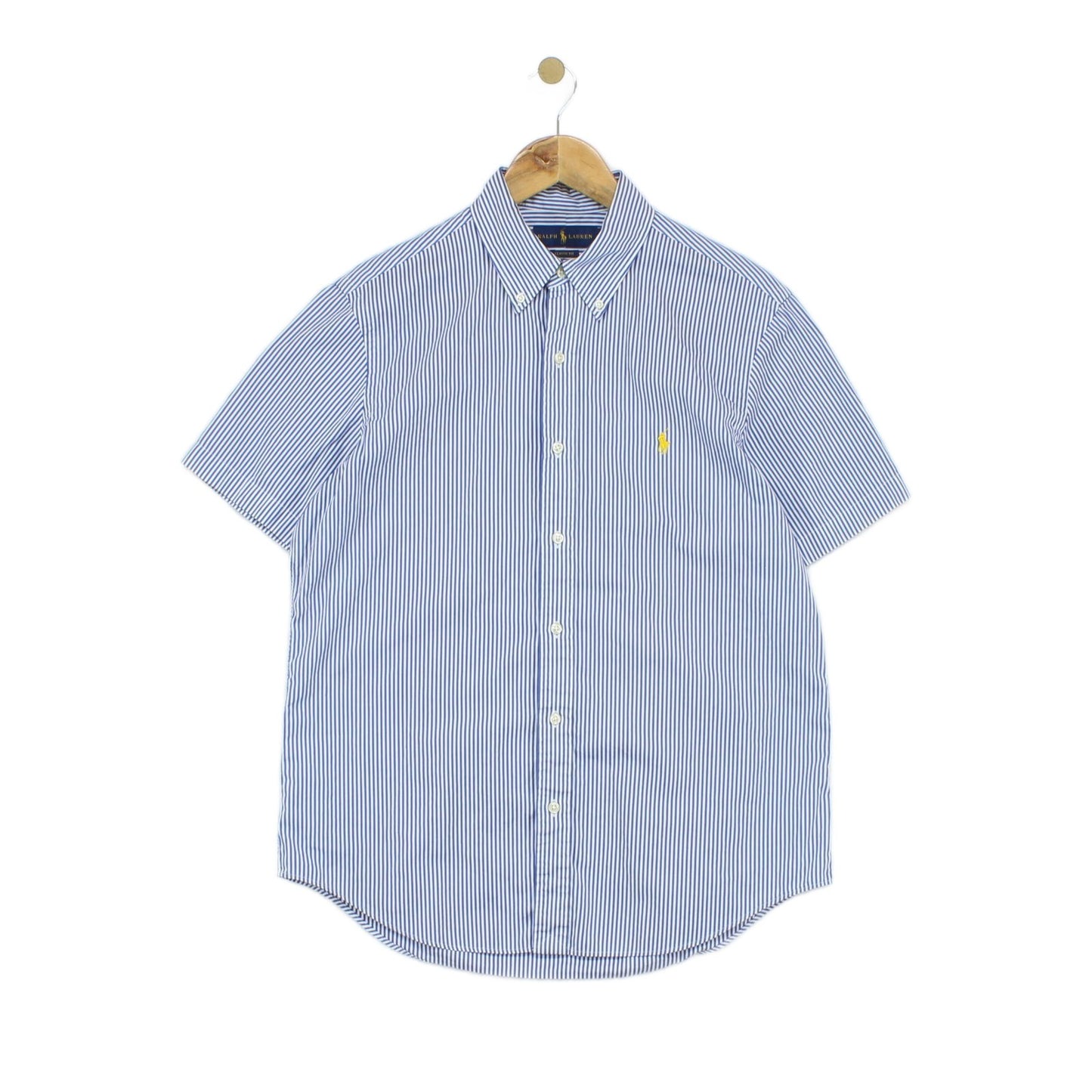 Mens Striped Shirt Short Sleeve Button Up Classic Fit