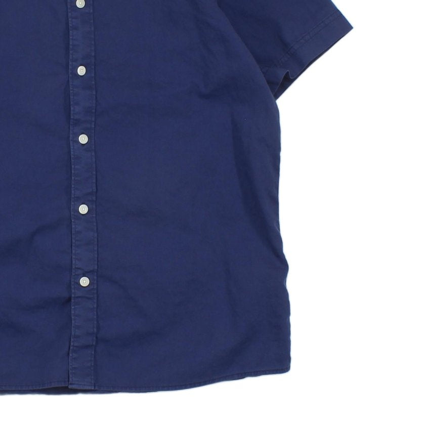 Mens Shirt Short Sleeve Button Up Logo