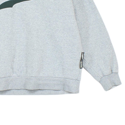 Womens Oversized Sweatshirt Spell Out Logo Roll Neck