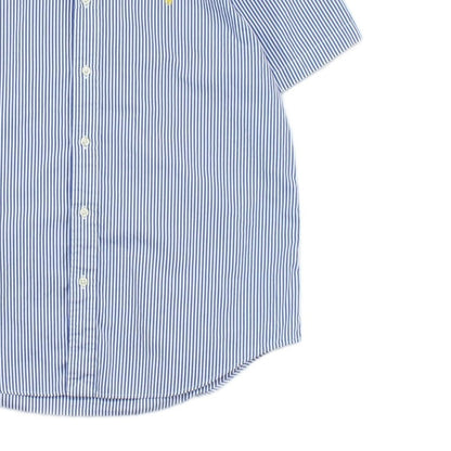 Mens Striped Shirt Short Sleeve Button Up Classic Fit