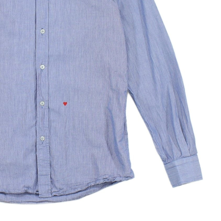 Mens Striped Shirt Long Sleeve Cotton