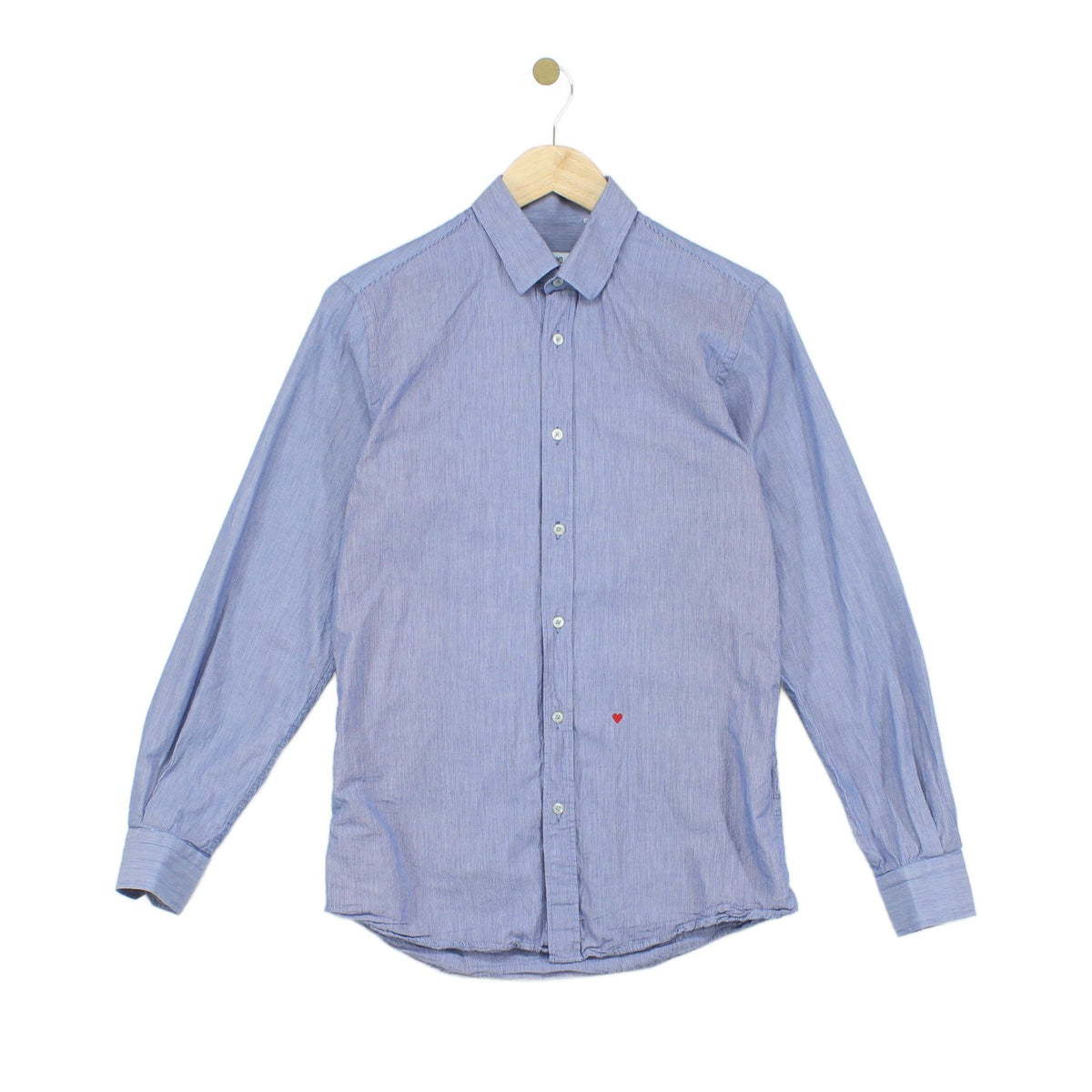 Mens Striped Shirt Long Sleeve Cotton