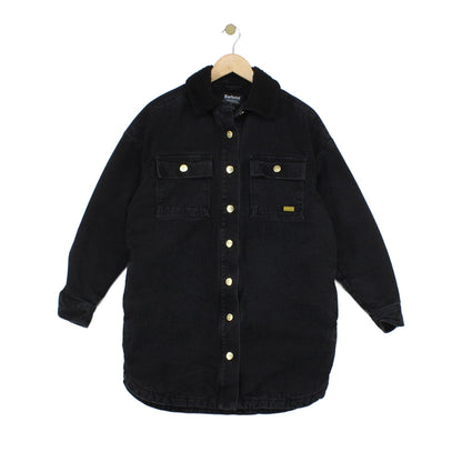 Womens Sherpa Denim Jacket Outerwear Long