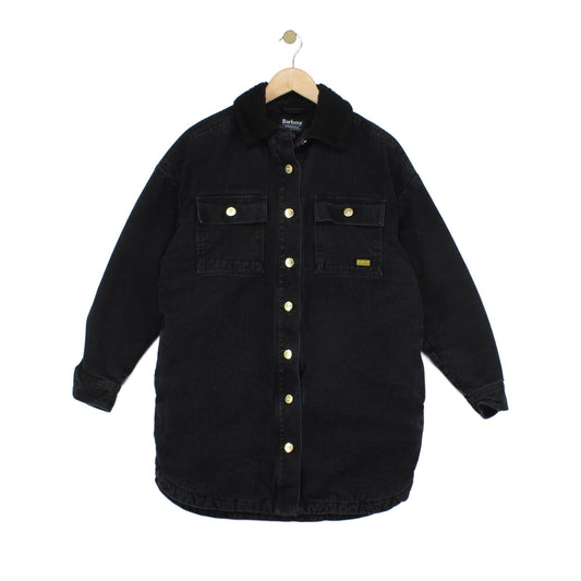 Womens Sherpa Denim Jacket Outerwear Long