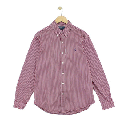 Mens Striped Shirt Slim Fit Button Down
