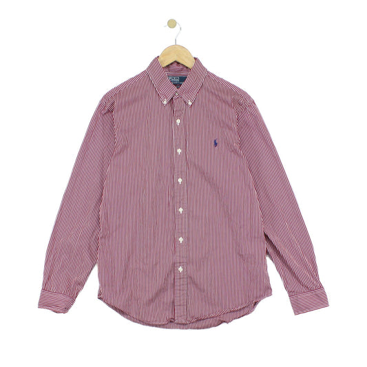 Mens Striped Shirt Slim Fit Button Down