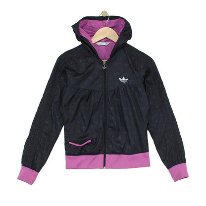Womens Track Jacket Hooded Full Zip