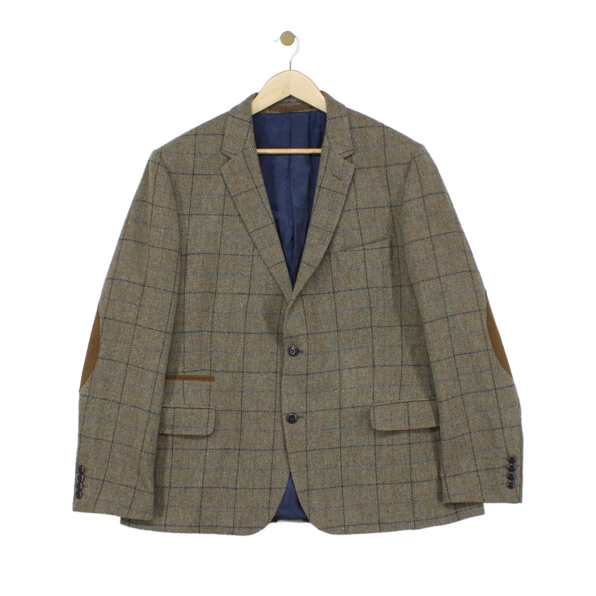 Mens Tweed Blazer Check Wool