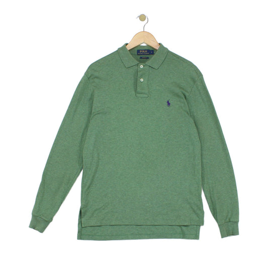 Mens Polo Shirt Custom Fit Long Sleeve Collar