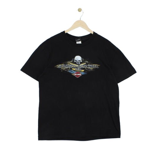 Mens T-Shirt  Biker Graphic Skull