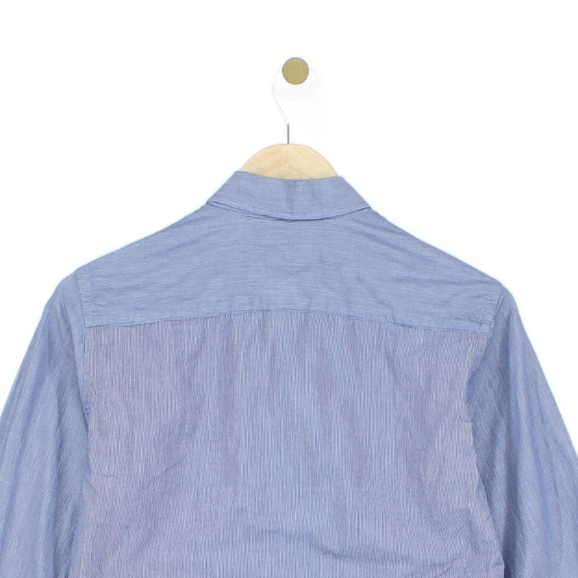 Mens Striped Shirt Long Sleeve Cotton