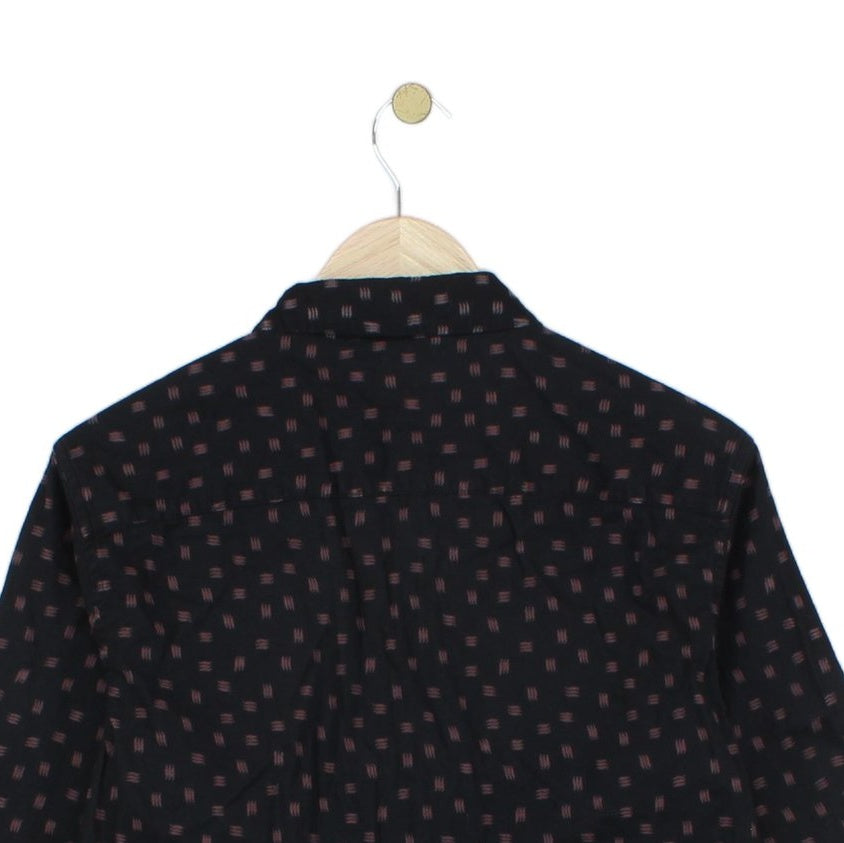 Mens Patterned Shirt Button Up Long Sleeve