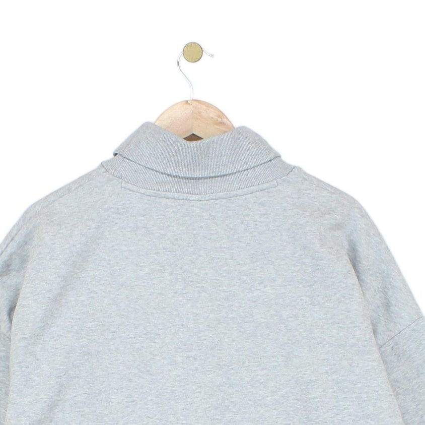 Womens Oversized Sweatshirt Spell Out Logo Roll Neck