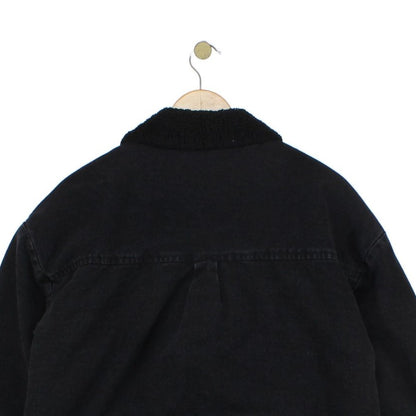 Womens Sherpa Denim Jacket Outerwear Long