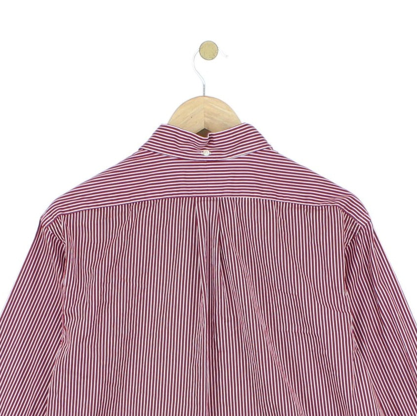 Mens Striped Shirt Slim Fit Button Down