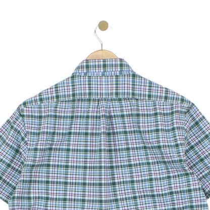 Mens Shirt Slim Fit Short Sleeve Check