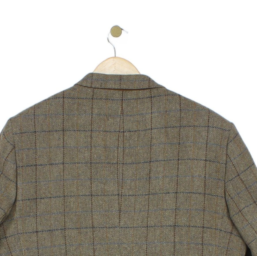 Mens Tweed Blazer Check Wool