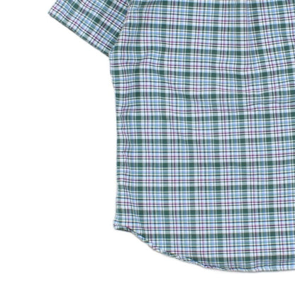 Mens Shirt Slim Fit Short Sleeve Check