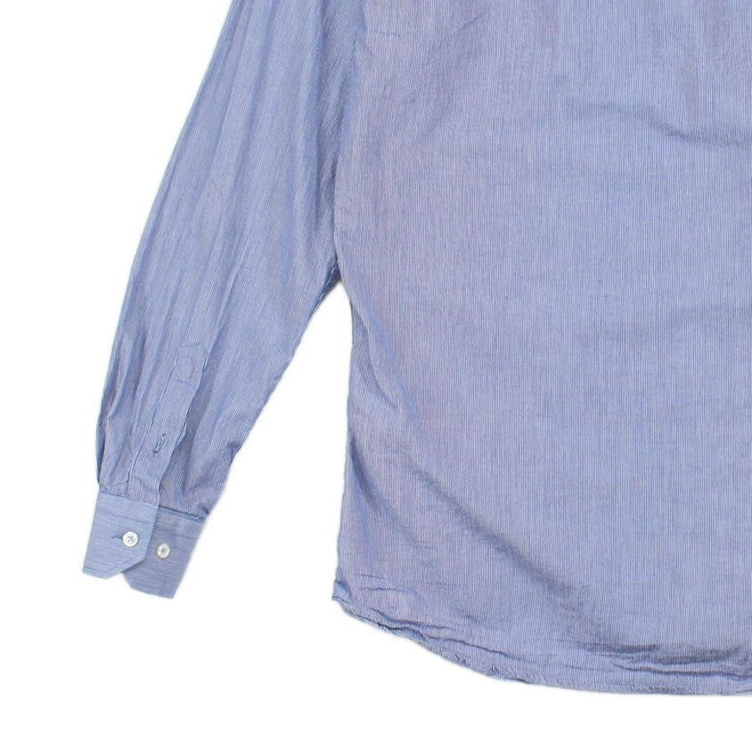 Mens Striped Shirt Long Sleeve Cotton