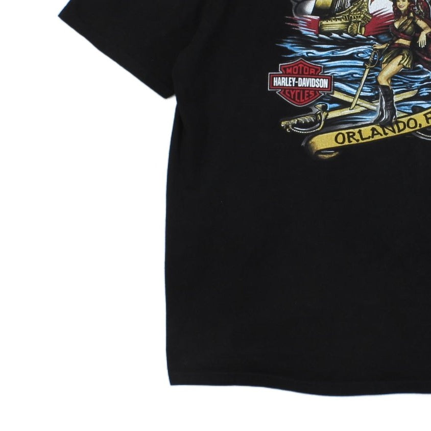 Mens T-Shirt  Biker Graphic Skull