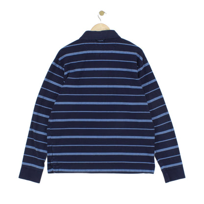 Mens Striped Polo Shirt Long Sleeve