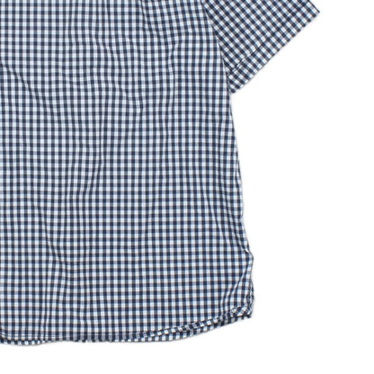 Mens Shirt Check Casual Short Sleeve Stretch