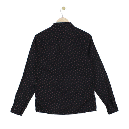 Mens Patterned Shirt Button Up Long Sleeve