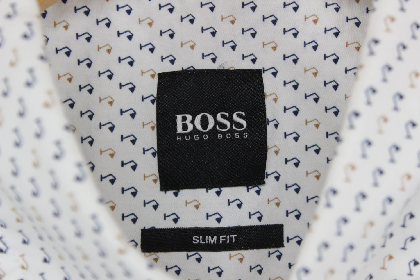 Mens Patterned Shirt Slim Fit Long Sleeve