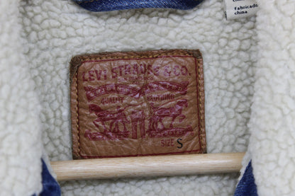 Womens Sherpa Denim Jacket Trucker Lined