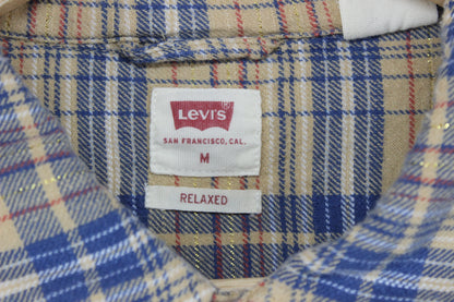 Mens Plaid Shirt Long Sleeve Relaxed