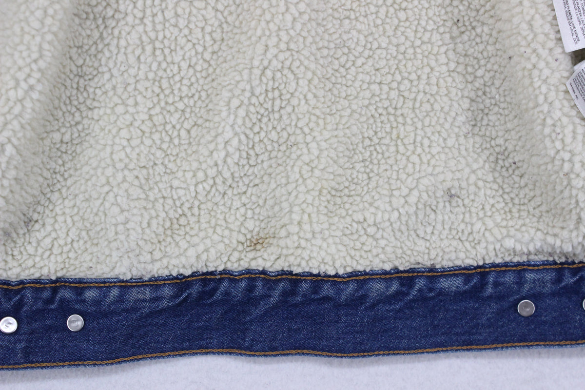Womens Sherpa Denim Jacket Trucker Lined