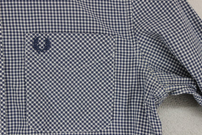 Mens Shirt Gingham Check 80S Casuals