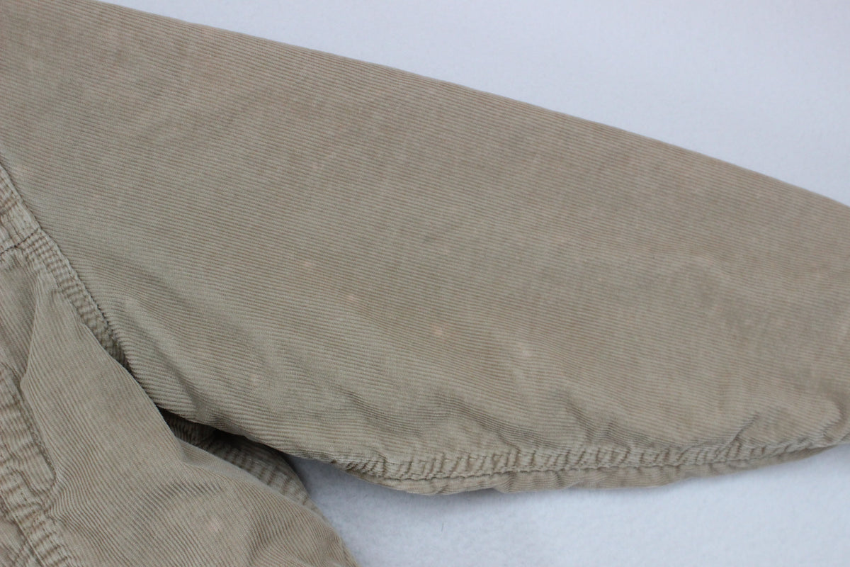 Mens Sherpa Corduroy Jacket Snap Lined