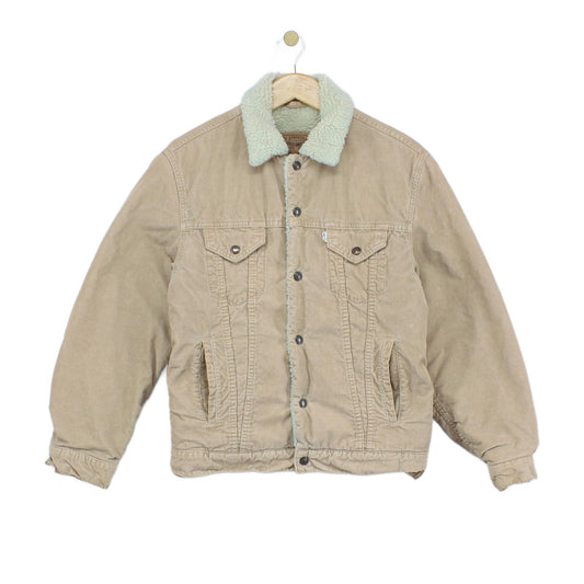 Mens Sherpa Corduroy Jacket Snap Lined
